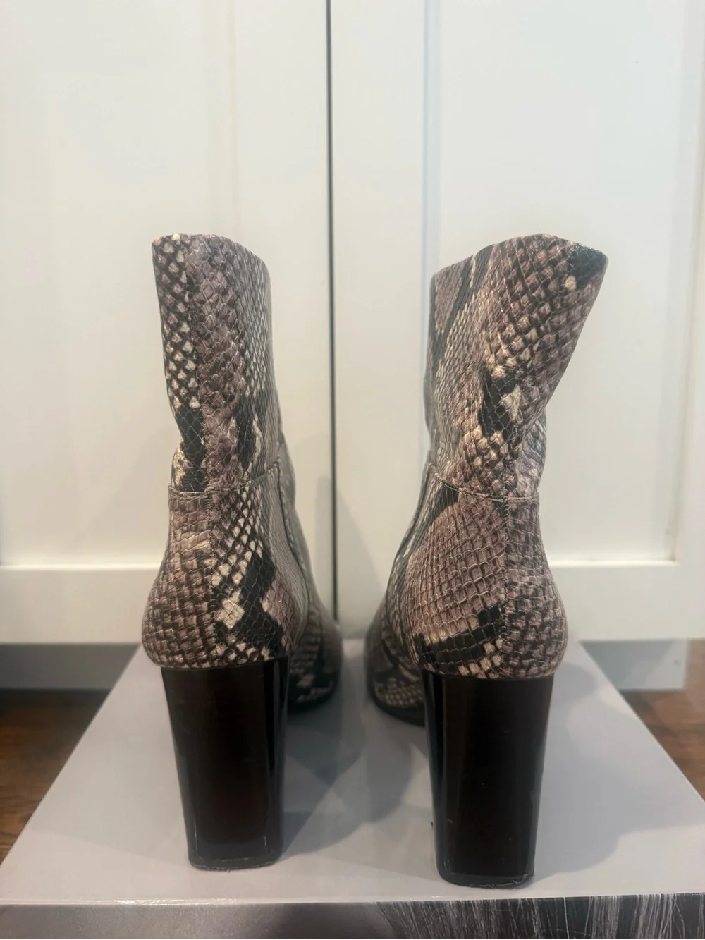 Tory Burch Kira Snakeskin-Embossed Leather Bootie